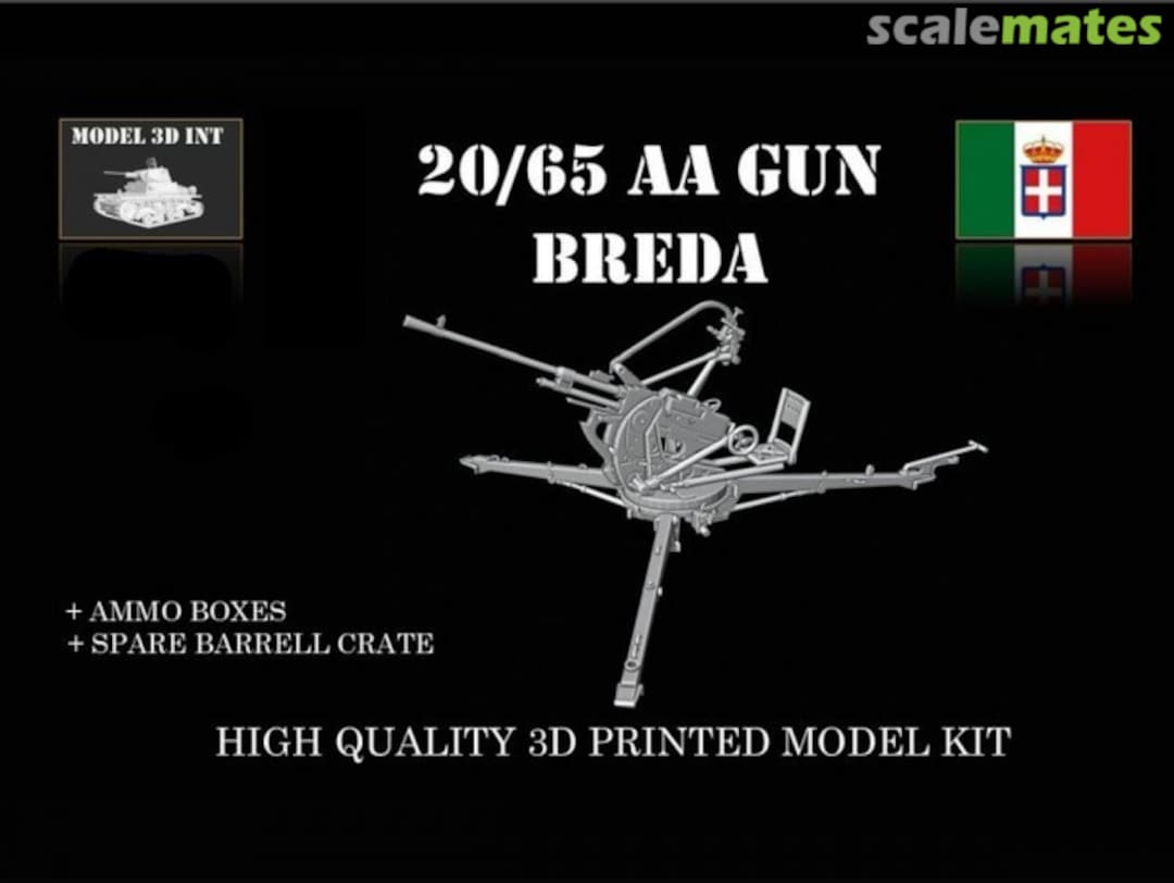 Boxart Breda 20/65 mod.35 AA Gun IT35Re153 MODEL 3D INT