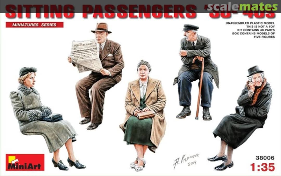 Boxart Sitting Passengers '30-'40s 38006 MiniArt