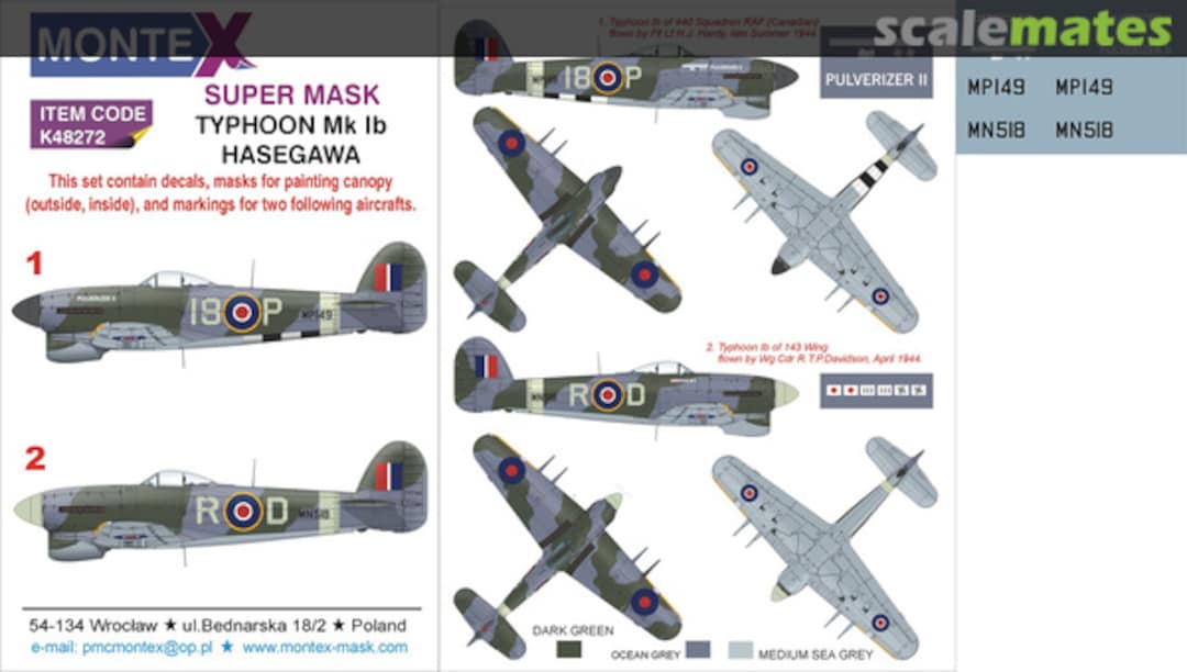 Boxart Hawker Typhoon Mk.Ib K48272 Montex