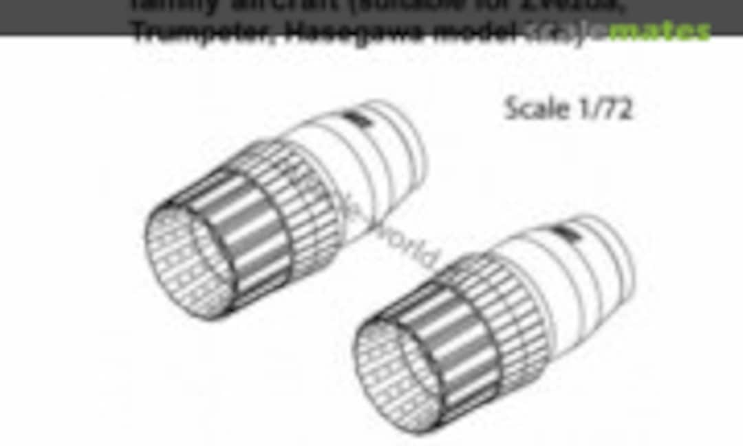 1:72 AL-31F exhaust nozzle for SU-27(30,33) family aircraft. (Amigo Models 72023)