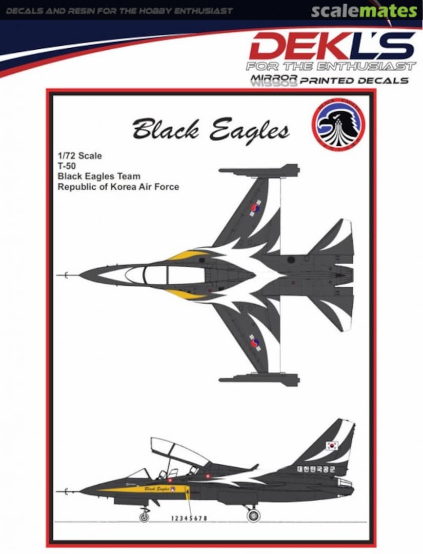 Boxart T-50 Black Eagle's Decals DA72019 DEKL's