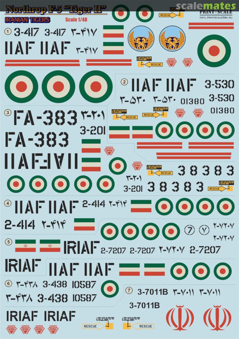 Boxart Northrop F-5 "Tiger II" 48-114 Print Scale