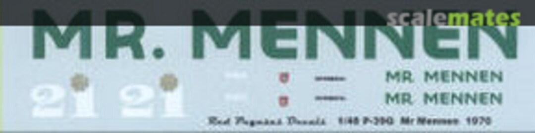 Boxart Mr Mennen P-39Q 21green Red Pegasus Decals