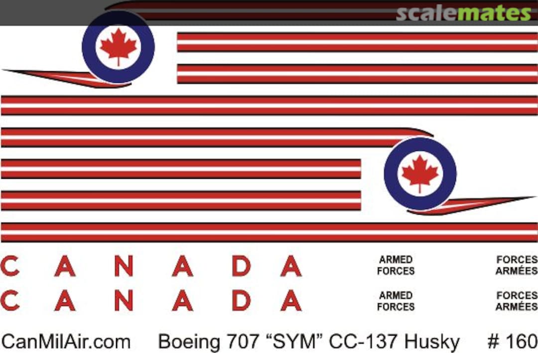 Boxart Boeing 707-320C CC-137 Husky - Symmetrical 160-144 CanMilAir