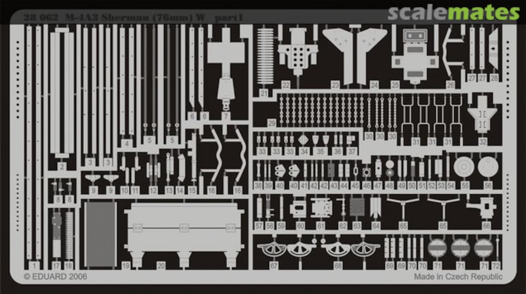 Boxart M-4A3 Sherman (76mm) W 28062 Eduard