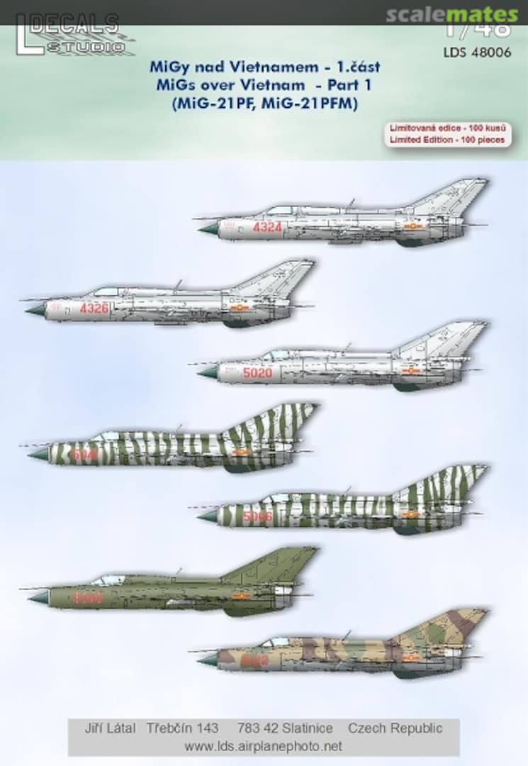 Boxart MiGs over Vietnam Part 1 LDS 48006 L Decals Studio