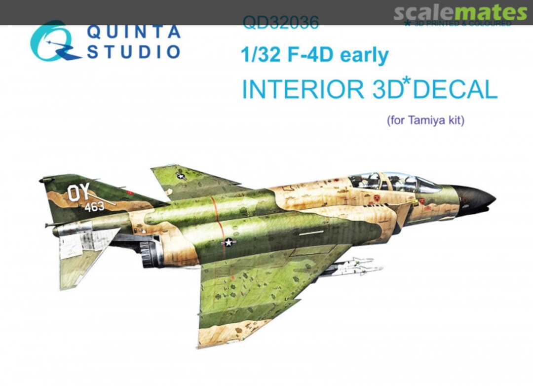 Boxart F-4D early interior 3D decals QD32036 Quinta Studio