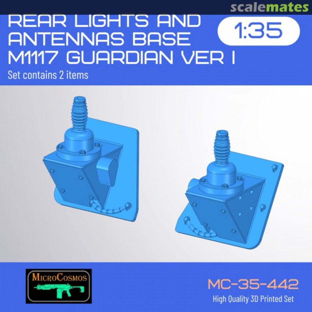 Boxart Rear Lights And Antennas Base For M1117 Guardian Ver I MC-35-442 3D MicroCosmos