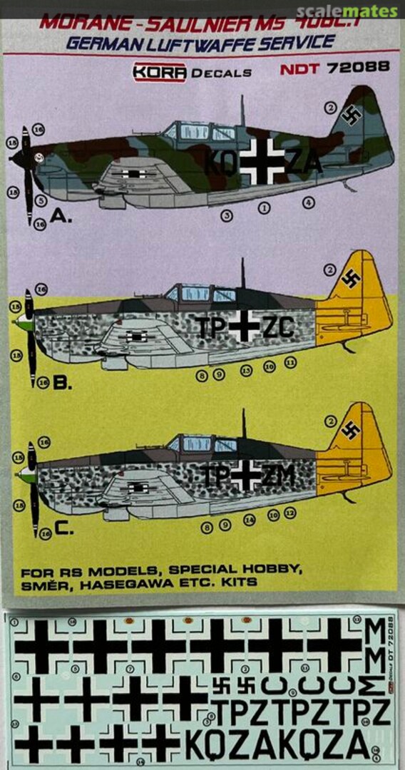 Boxart Morane-Saulnier MS 406C.1 NDT72088 Kora Models