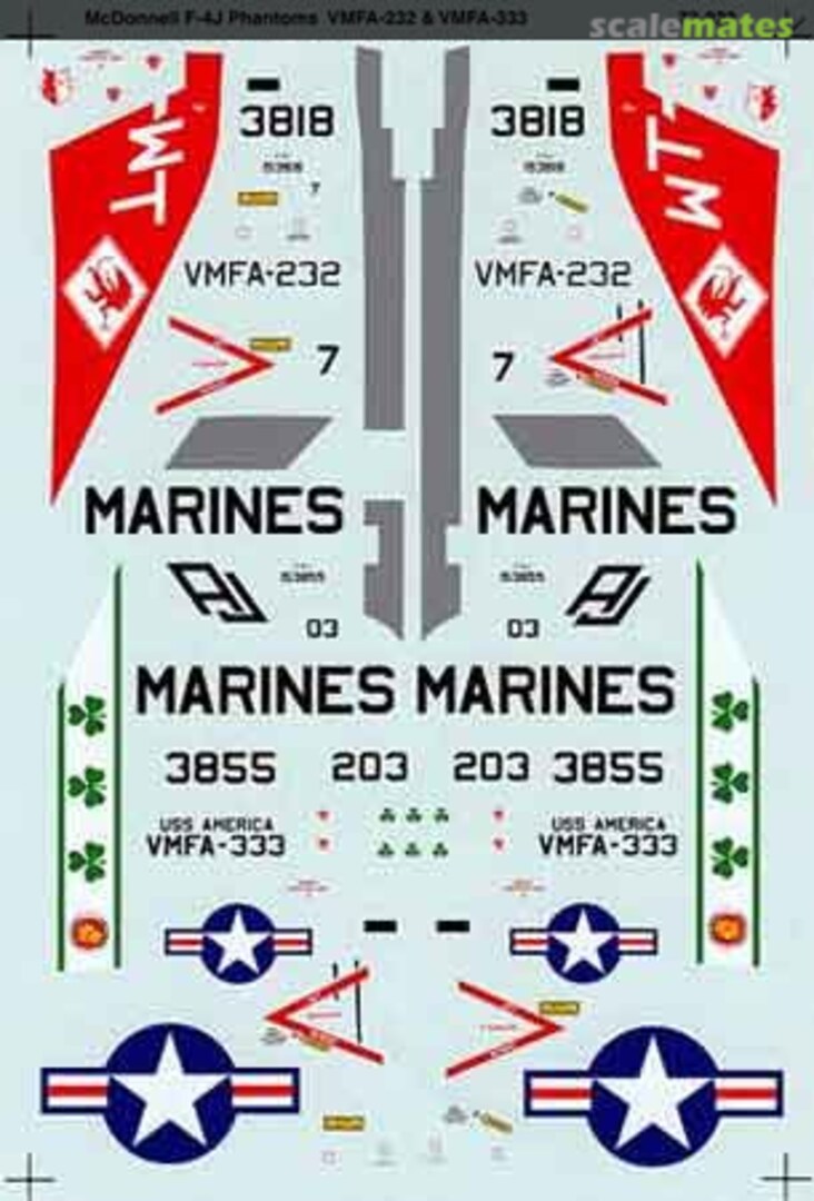 Boxart McDonnell F-4J Phantoms: VMFA-232 & VMFA-333 72-822 Microscale