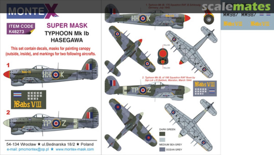 Boxart Hawker Typhoon Mk.Ib K48273 Montex