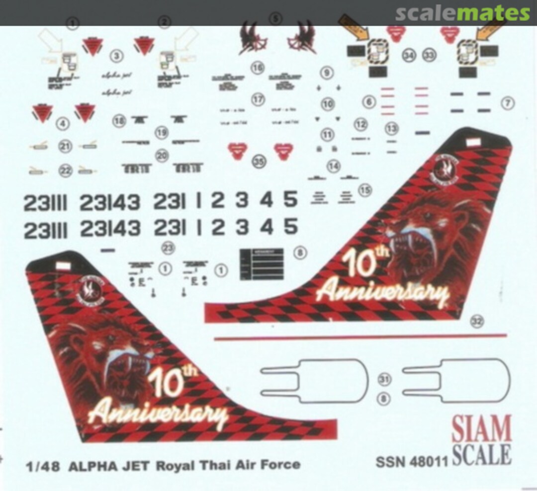 Boxart Alpha Jet 48011 Siam Scale