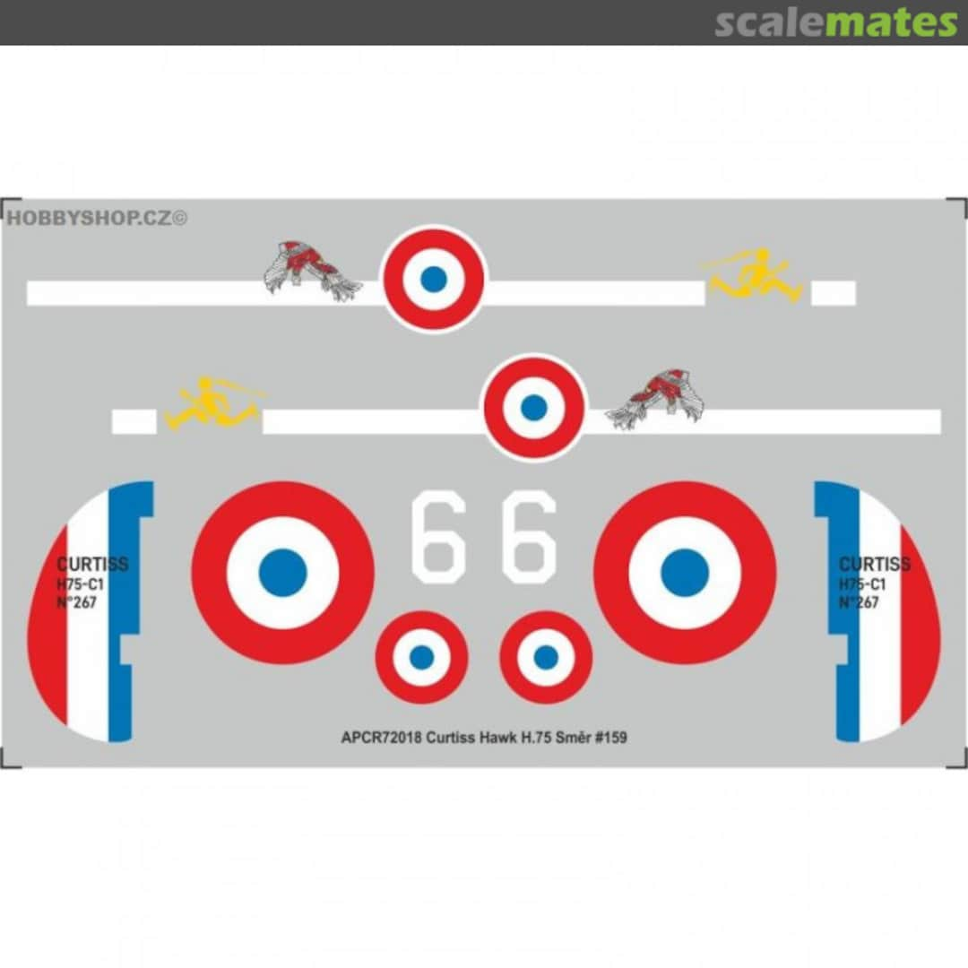 Boxart Curtiss Hawk H.75 Smer # 159 APCR72018 APC Decals