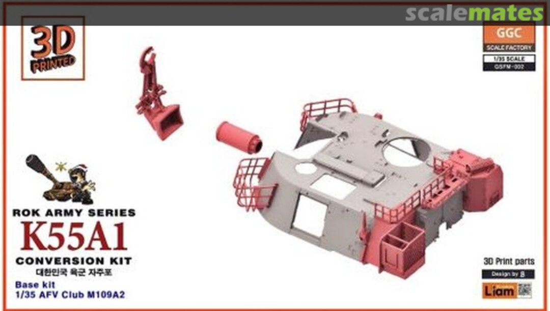 Boxart K55A1 Self-Propelled Gun Conversion Kit GSFM-002 GGC Scale Factory