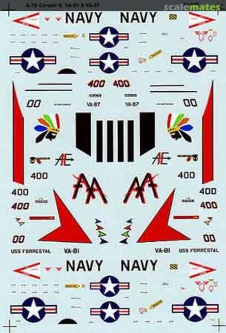 Boxart LTV A-7E Corsair II: VA-81 & VA-87 72-826 Microscale