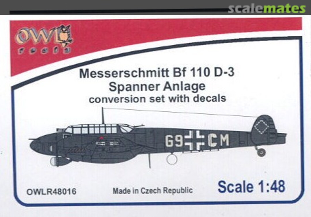 Boxart Messerschmitt Bf 110 D-3 Spanner Anlage R48016 OWL