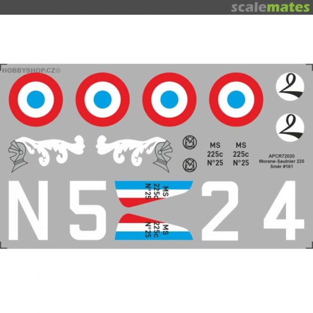 Boxart Morane-Saulnier 225 Smer #161 APCR72020 APC Decals