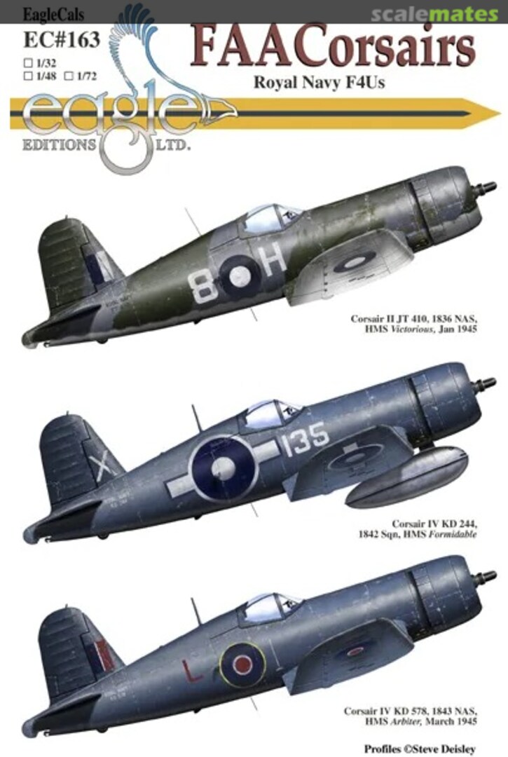 Boxart FAA Corsairs EagleCals EC72-163 Eagle Editions