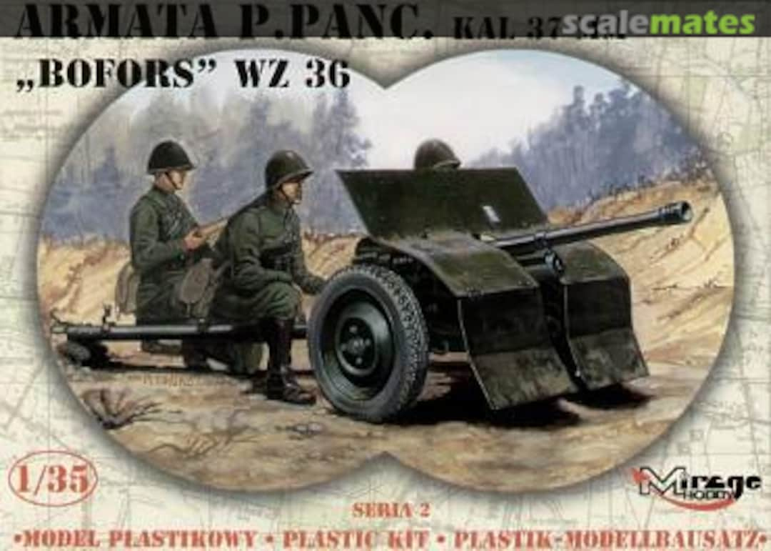 Boxart 37mm Bofors wz. 36 AT-gun 35212 Mirage Hobby