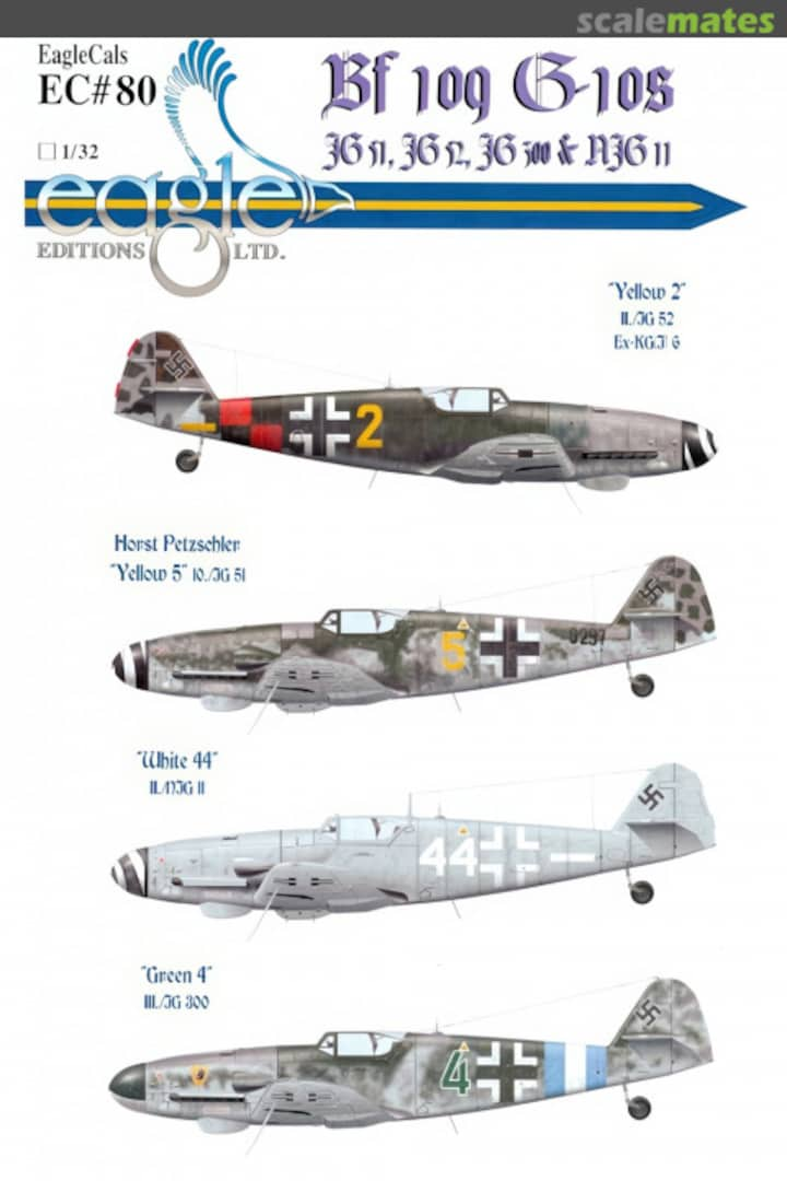 Boxart Bf 109 G-10s EagleCals EC32-80 Eagle Editions