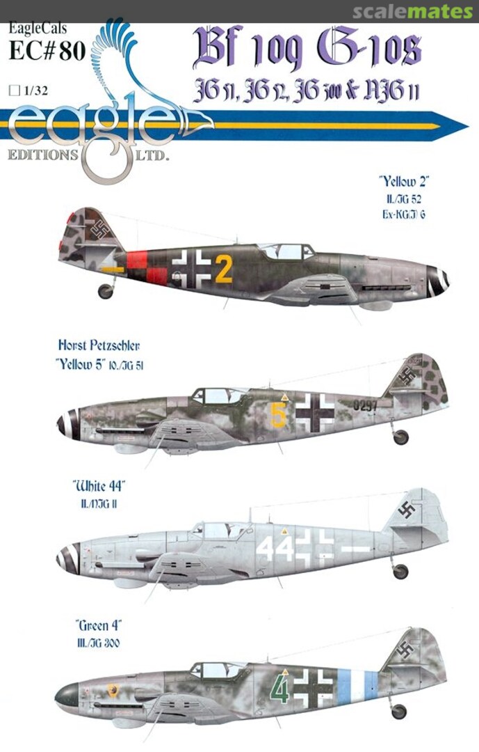 Boxart Bf 109G-10s EagleCals EC32-80 Eagle Editions