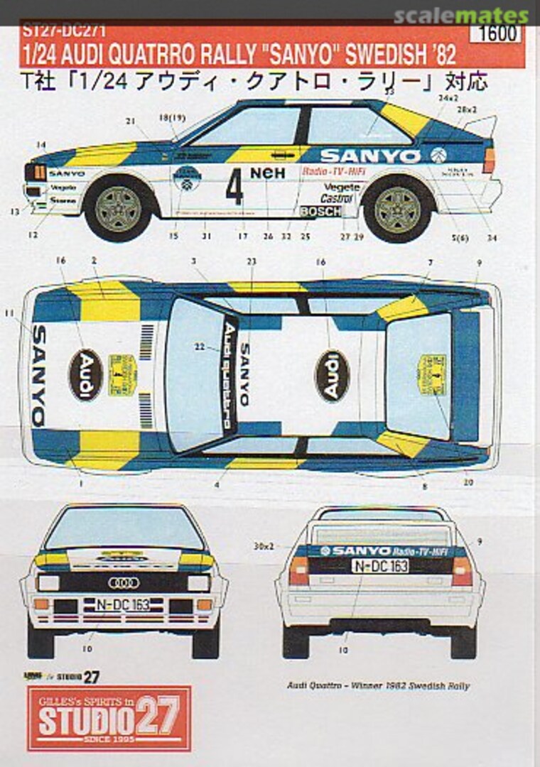 Boxart Audi Quattro Rally ST27-DC271 Studio27