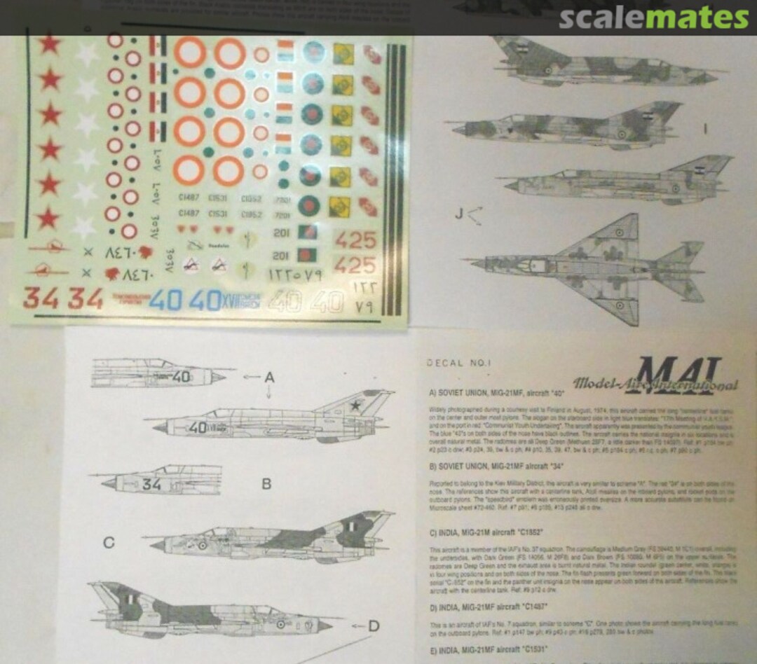 Boxart MiG-21MF DCL1 Model Aire International