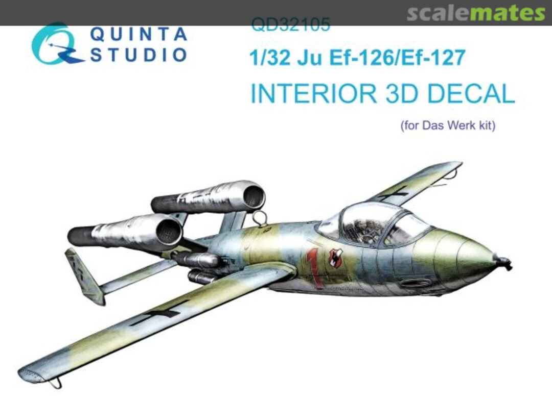 Boxart Ju Ef-126/Ef-127 interior 3D decals QD32105 Quinta Studio