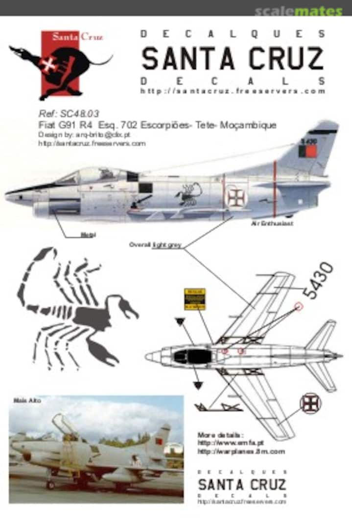 Boxart Fiat G91 R/4 "Escorpiões" 4803 Santa Cruz Modelismo