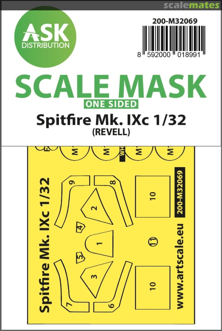 Boxart Spitfire Mk.IXc masks 200-M32069 ASK