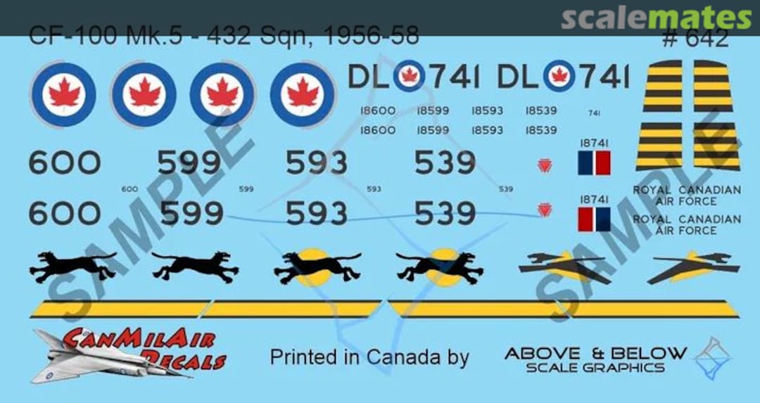 Boxart Avro CF-100 Canuck Mk. 5 - 432 Sqn (1956-1959) 642 Above & Below Graphics