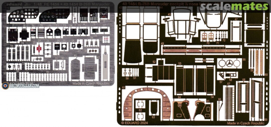 Boxart B-26B Marauder Cockpit And Nose Interior 491454 Eduard