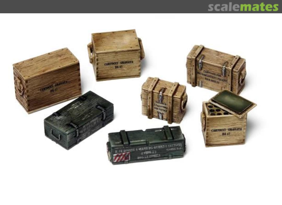 Boxart ITALIAN INFANTRY AMMUNITION BOXES 4078 Model Victoria