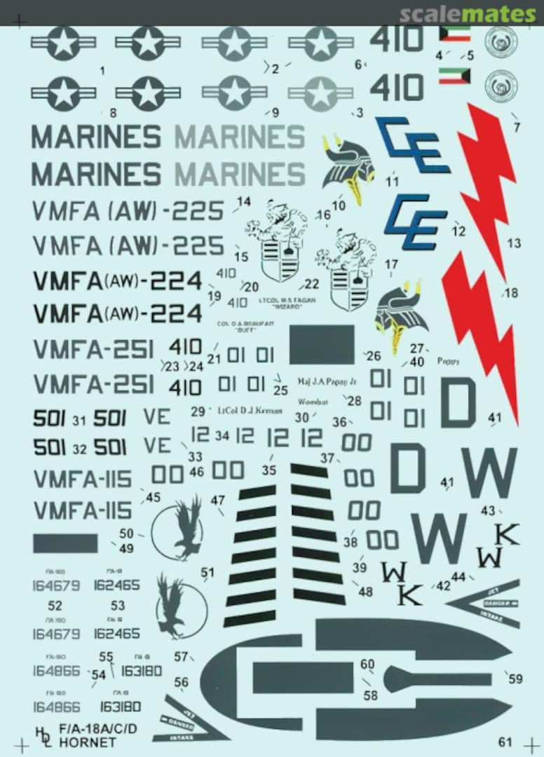 Boxart F/A-18 A/C/D Hornet 72-023 Hi-Decal Line