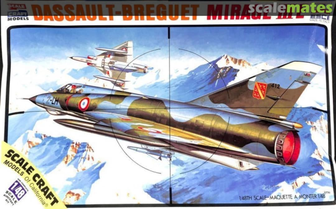 Boxart Dassault-BREGUET Mirage III E 4030 ESCI/Scale Craft