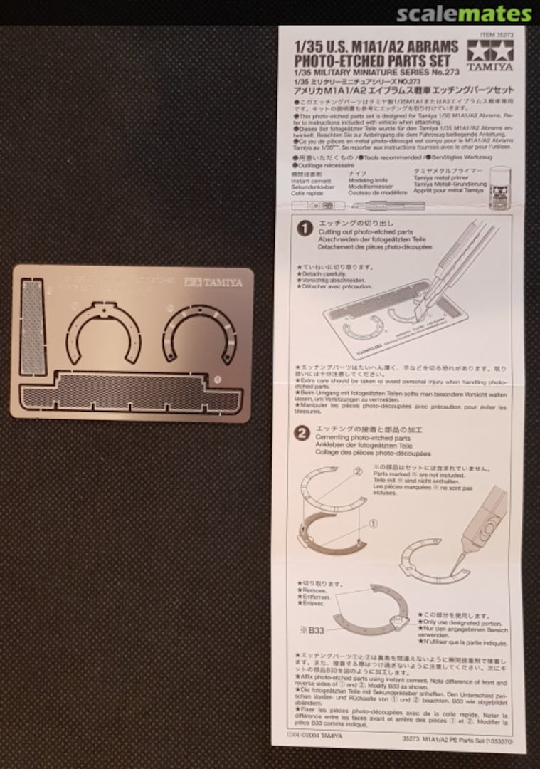 Contents M1A1/A2 Abrams 35273 Tamiya