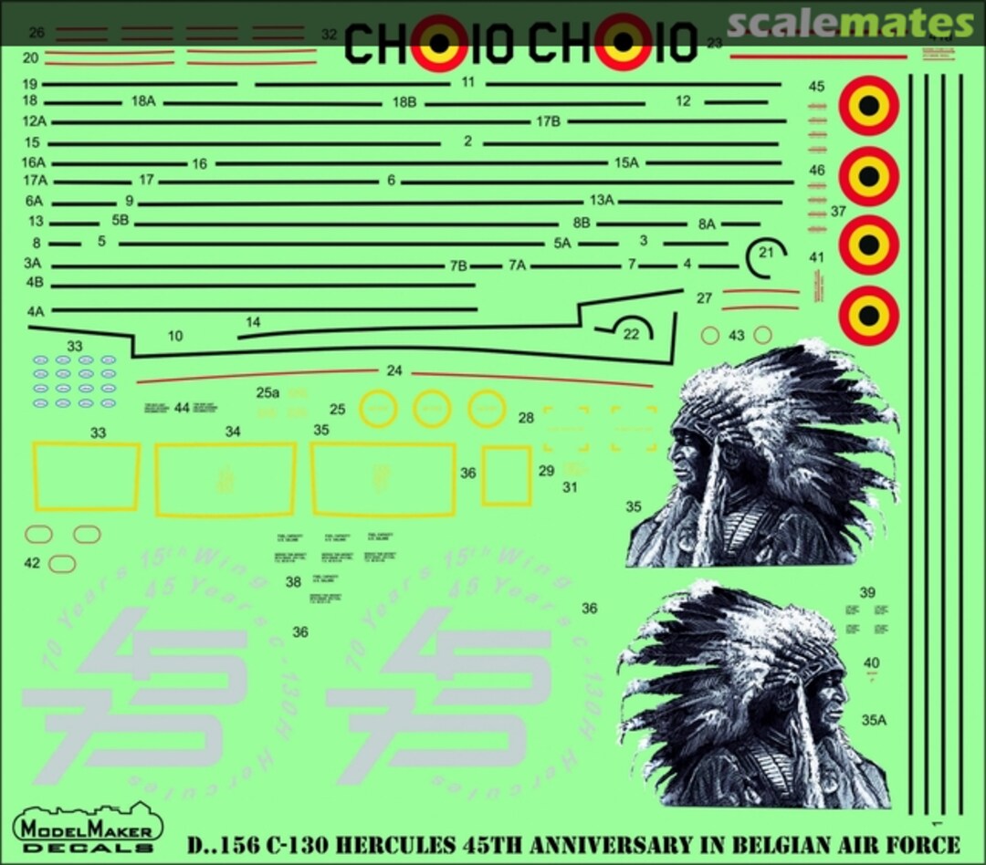 Boxart C-130 Hercules 45th Anniversary in Belgian Air Force D72156 ModelMaker