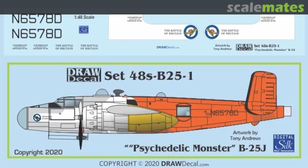 Boxart “Psychedelic Monster” B-25J 48-B25-1 Draw Decal