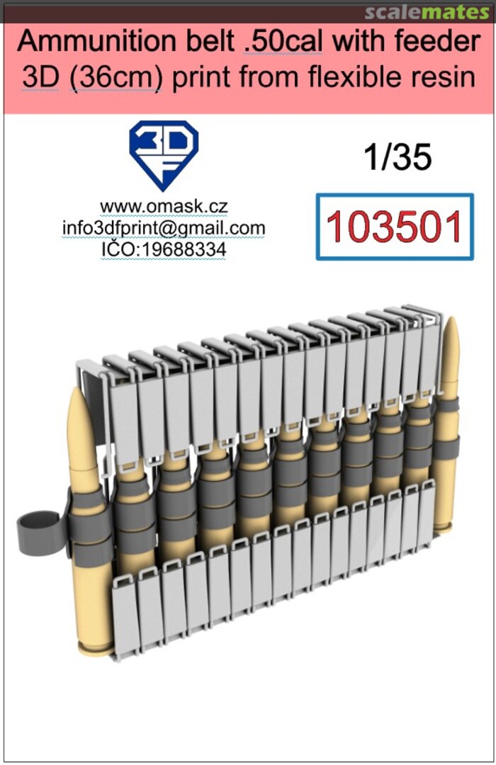 Boxart Ammunition Belt .50cla with Feeder (36 cm) 103501 3DF Print