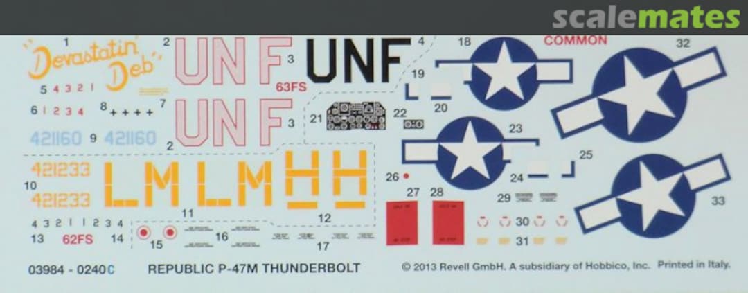 Contents P-47M Thunderbolt 03984 Revell