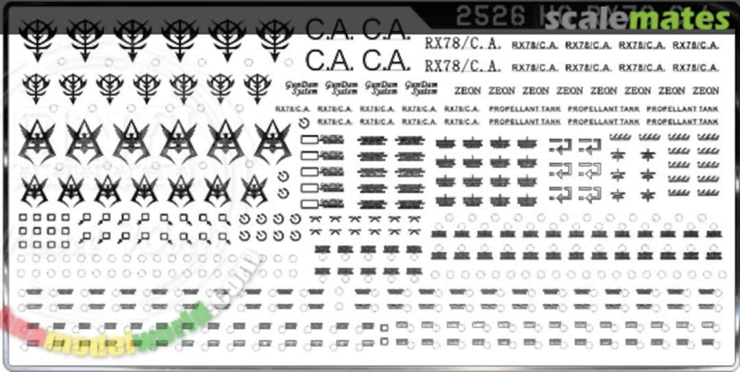 Boxart Gundam RX-78 C.A Metal Stickers 2526 Easy Decal