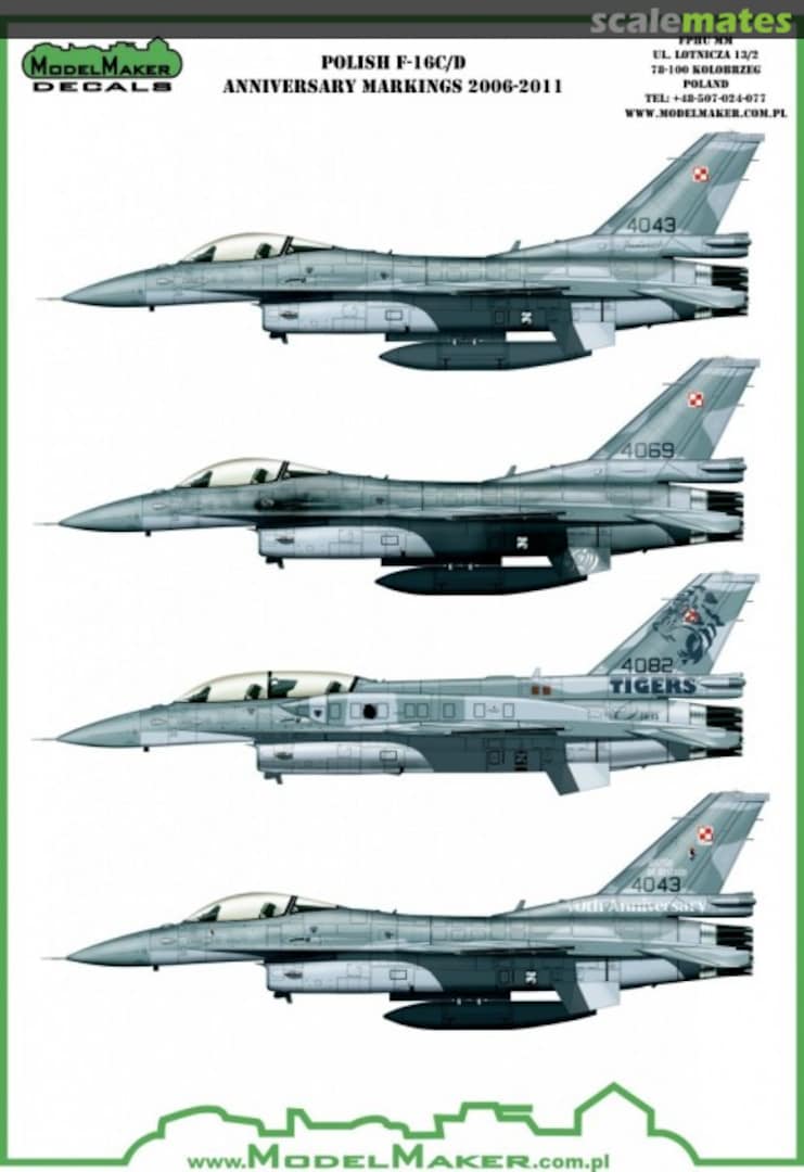 Boxart Polish F-16C/D Anniversary markings 2006-2011 D48072 ModelMaker