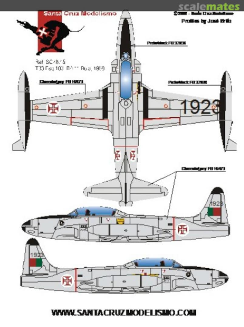 Boxart T-33 Esq. 103, BA. 11 Beja 1980 4815 Santa Cruz Modelismo