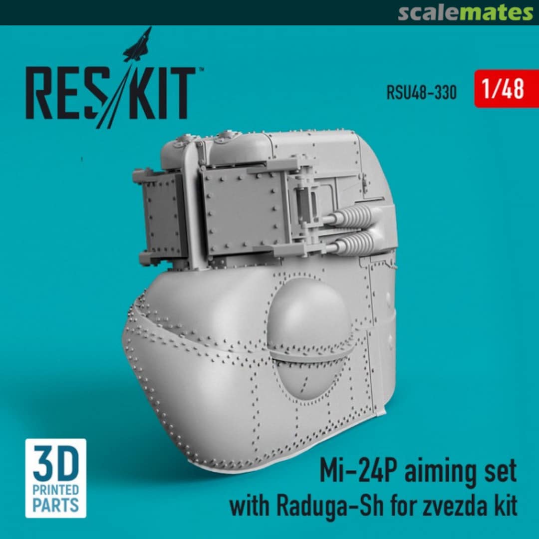 Boxart Mi-24P - aiming set with Raduga-Sh (3D Printed) RSU48-0330 ResKit