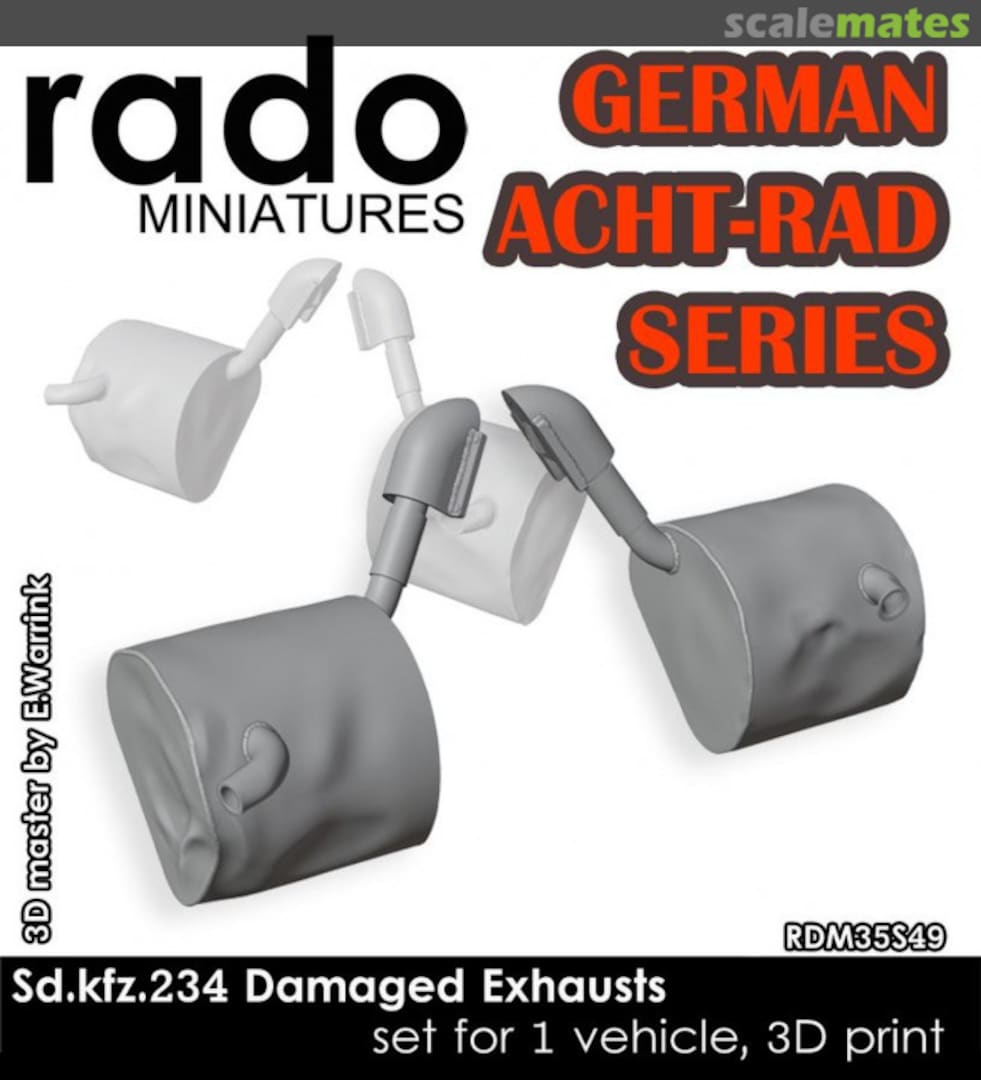 Boxart Sd.kfz. 234 Damaged Exhausts RDM35S49 Rado Miniatures