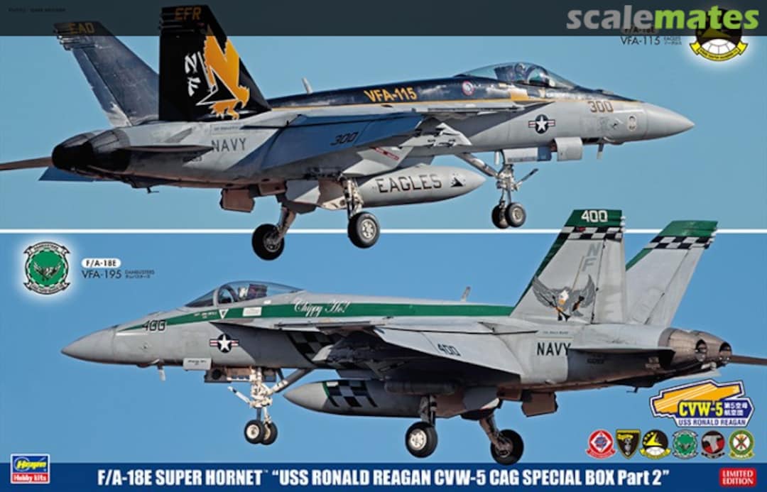 Boxart F/A-18E Super Hornet "USS Reagan CVW-5 CAG Special Box 2" 52143 Hasegawa