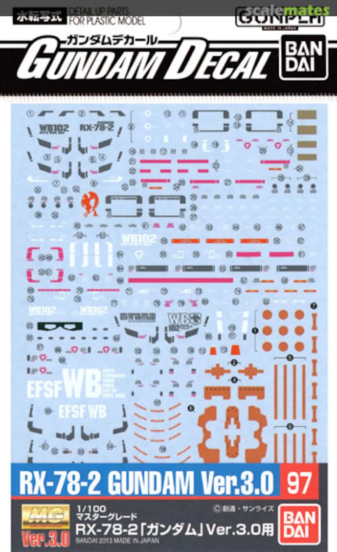 Boxart RX-78-2 Gundam Ver.3.0 2247096 Bandai