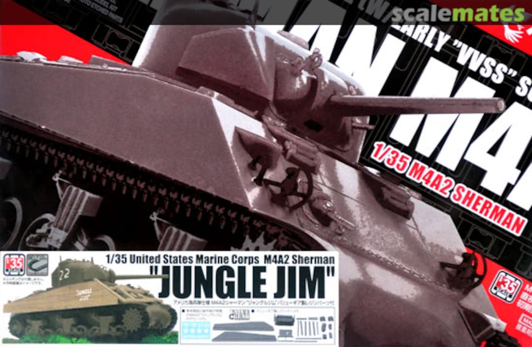 Boxart M4A2 Sherman "Jungle Jim" AS-002S ASUKA Model