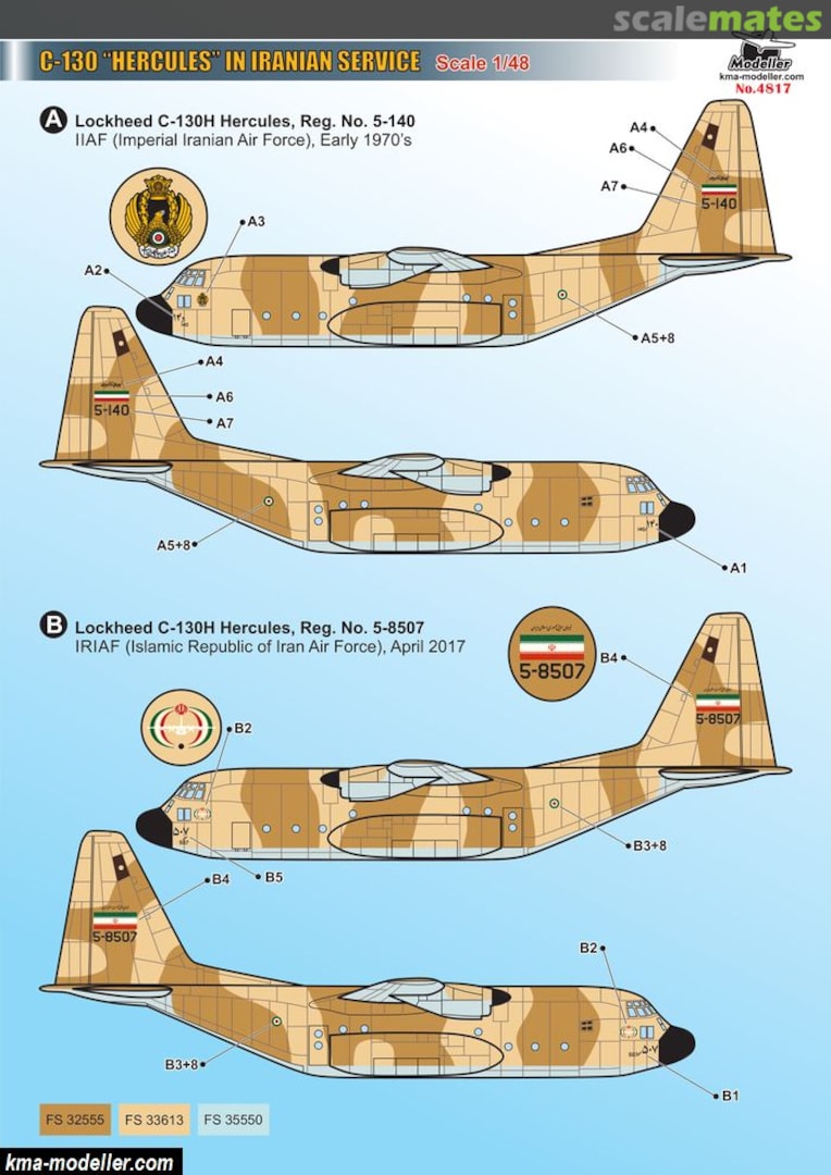 Boxart C-130E/H Hercules Iranian AF 4817 Modeller