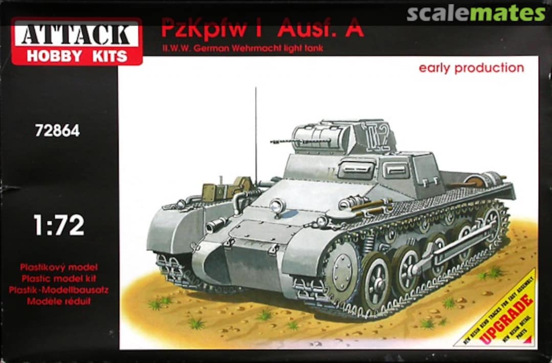 Boxart PzKpfw I Ausf. A 72864 Attack Hobby Kits